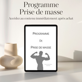 Programme sportif - Prise de masse